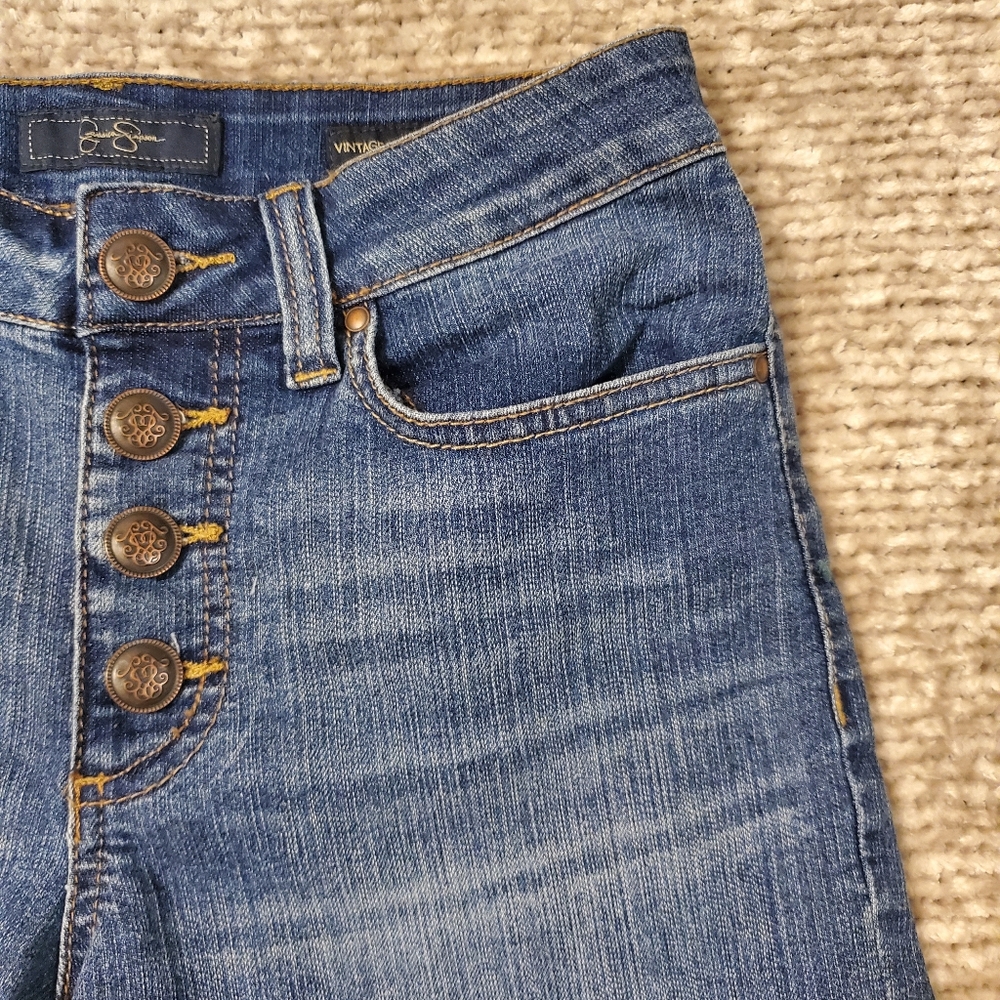 Jessica Simpson Vintage High Waisted Jean Shorts - Picture 4 of 8